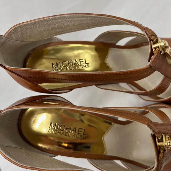BRAND NEW! Michael Kors Berkley Platform Leather Sandals, Size 10 - Picture 10 of 12